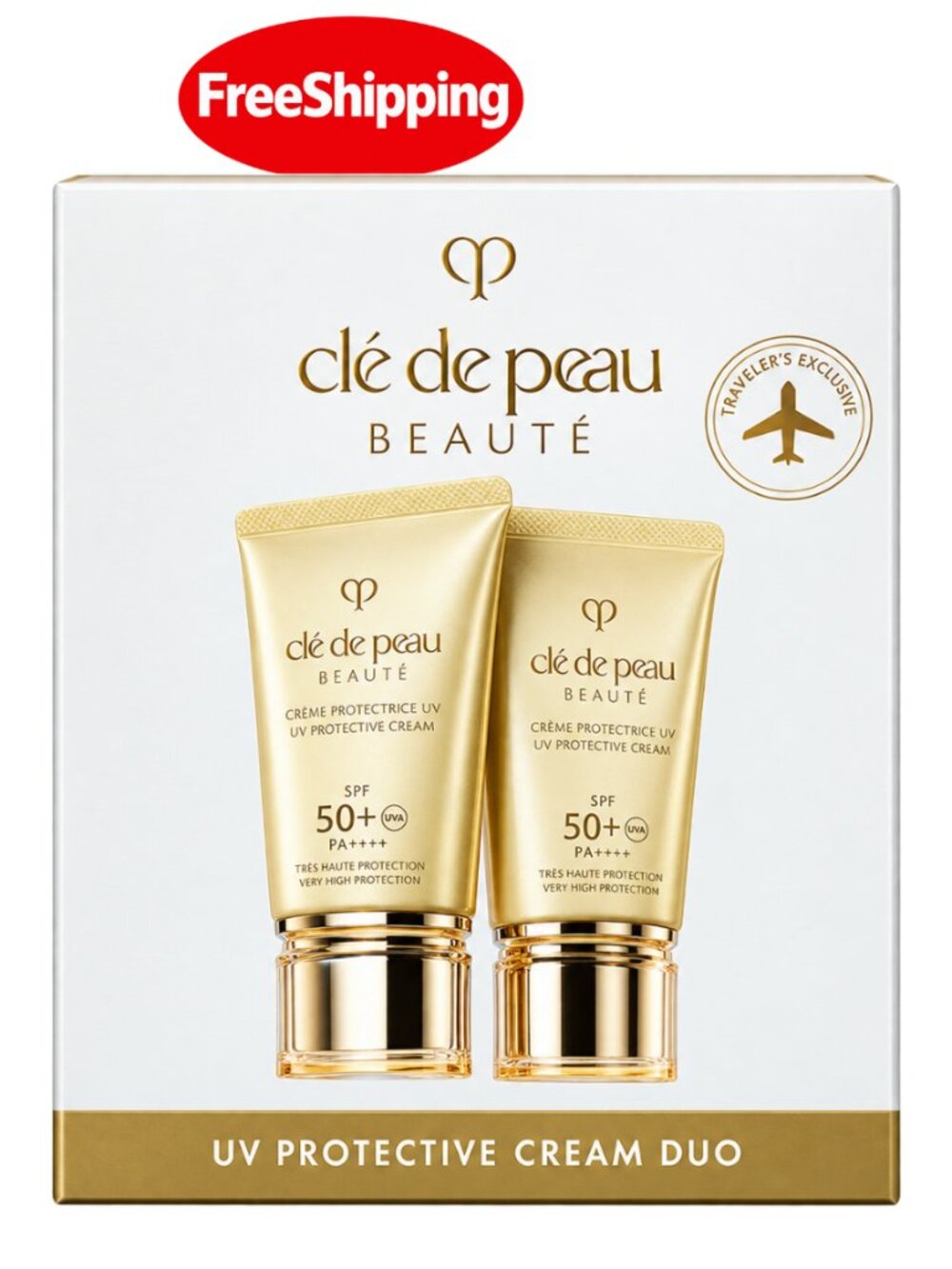 Clé de Peau Beauté UV Protective Cream SPF 50+ – 1.8 oz / 50 mL × 2 Pack